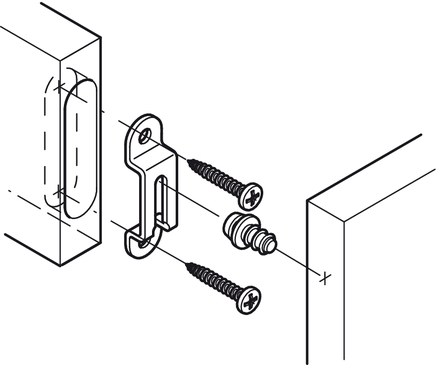 Sistema oculto MODIX para armado de muebles 