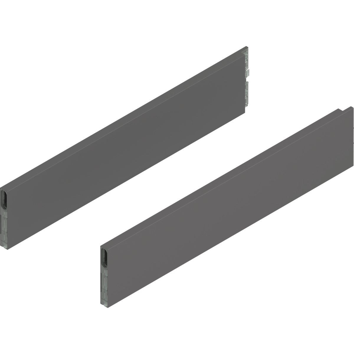 Juego de BOXCAP MERIVOBOX, altura E (192 mm), 500 mm, gris orión mate