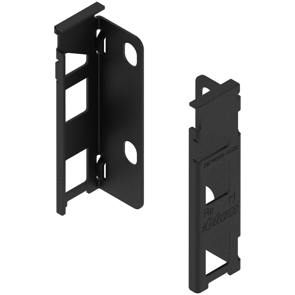 Brackets posteriores LEGRABOX, altura M, negro carbón mate