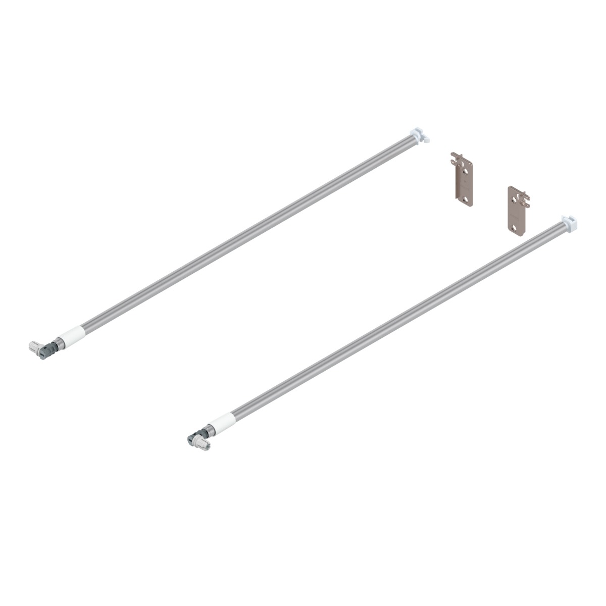 Juego de galerías y brackets METABOX, longitud 400mm, blanco nieve