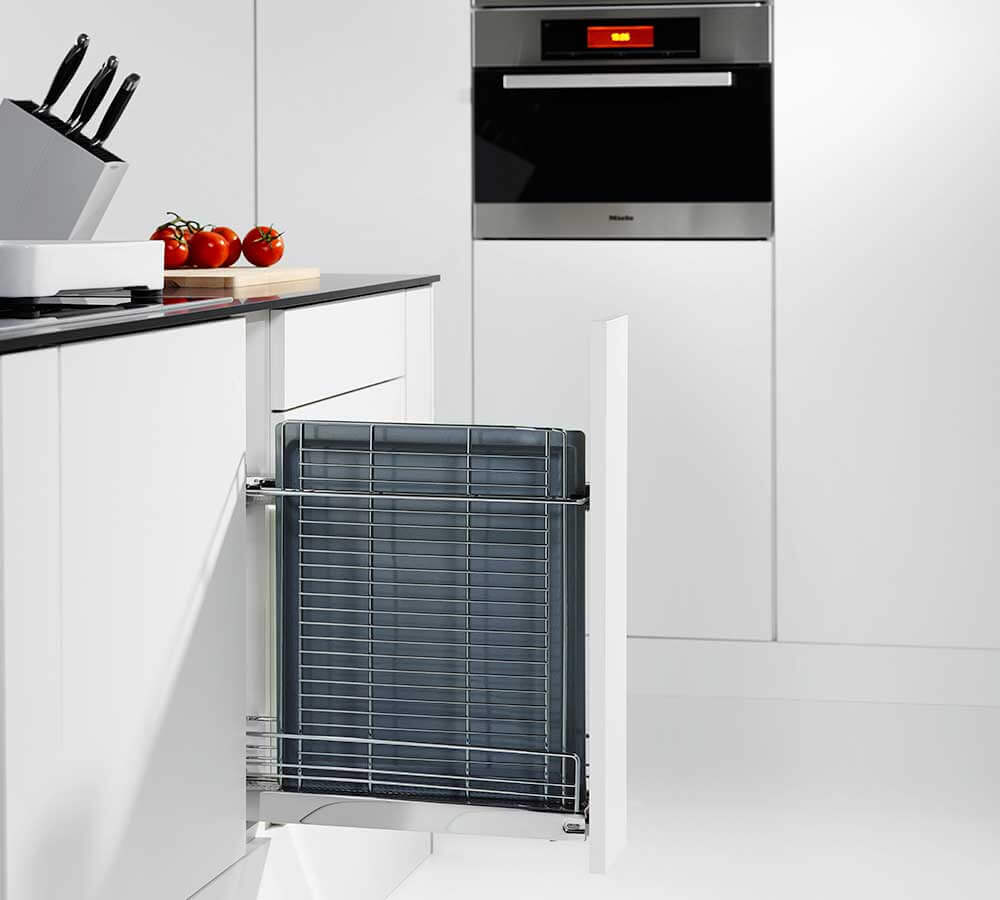 Extraíble para charolas CLASSIC, para gabinete de 150 mm, acabado cromo