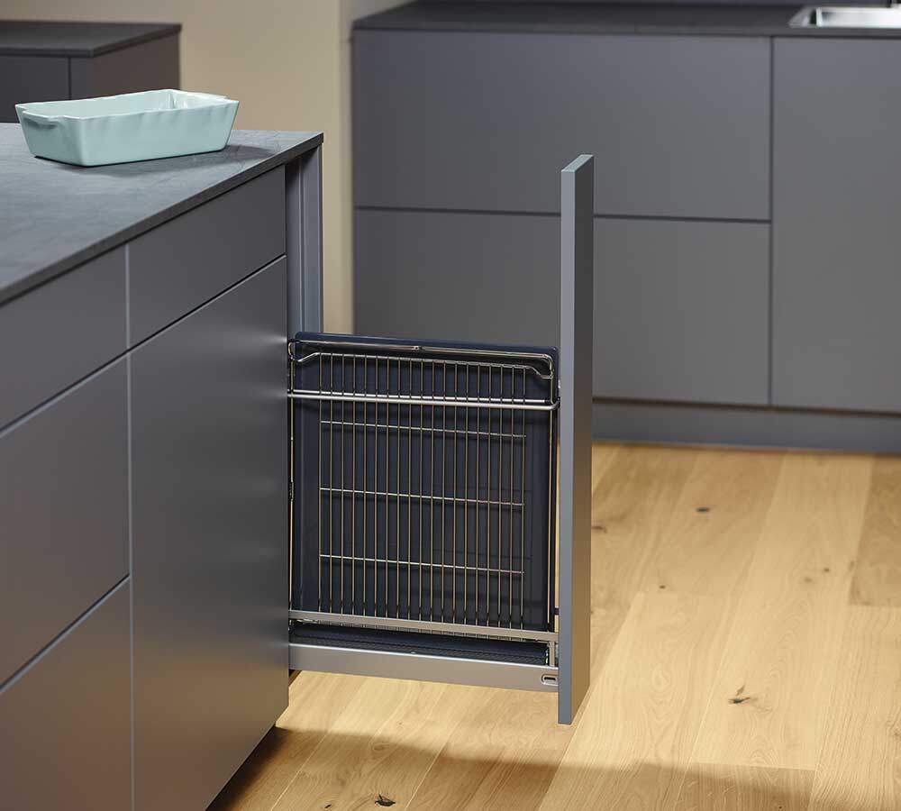 Extraíble para charolas CLASSIC, para gabinete de 150 mm, acabado cromo