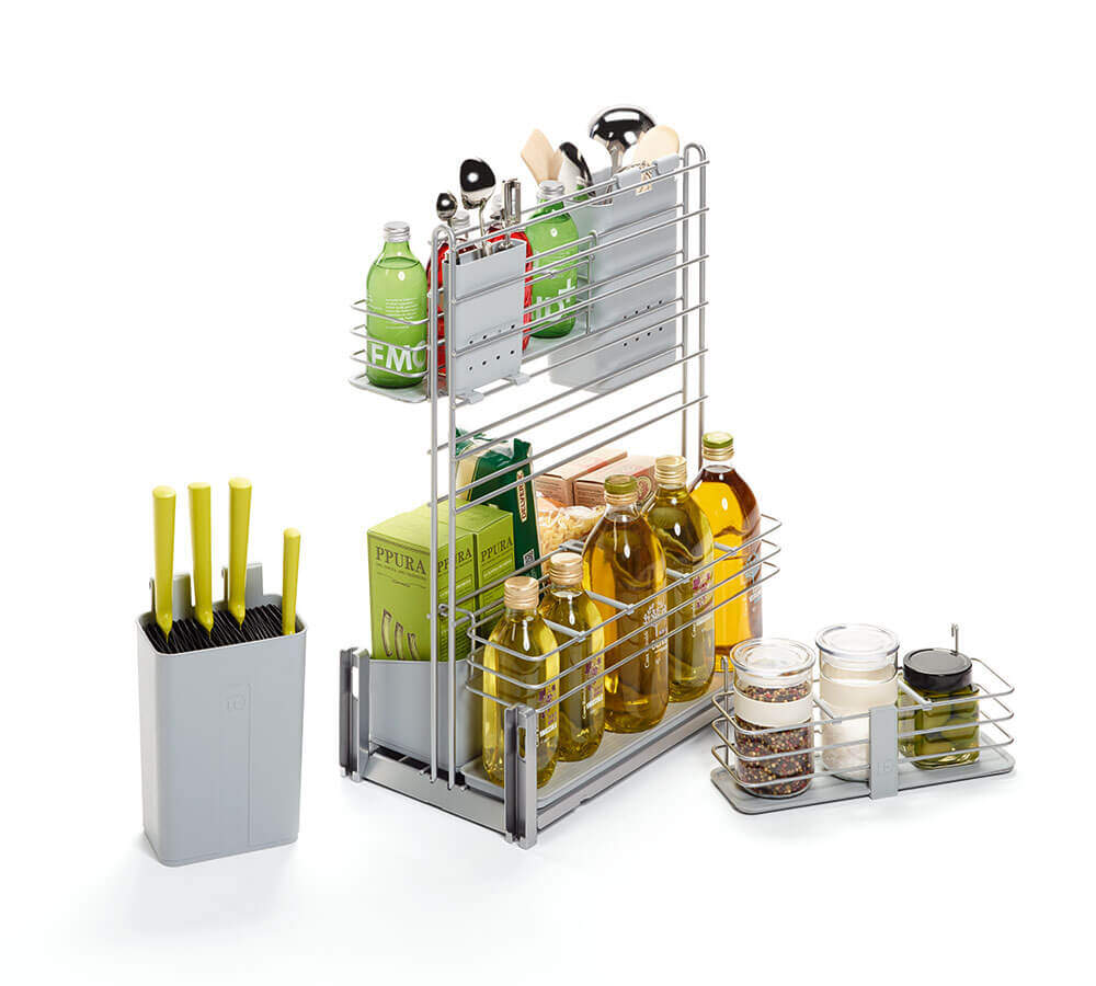 Extraíble COOKINGAGENT frente fijo, para gabinete inferior, acabado gris