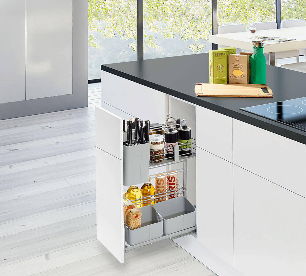 Extraíble COOKINGAGENT frente fijo, para gabinete inferior, acabado gris