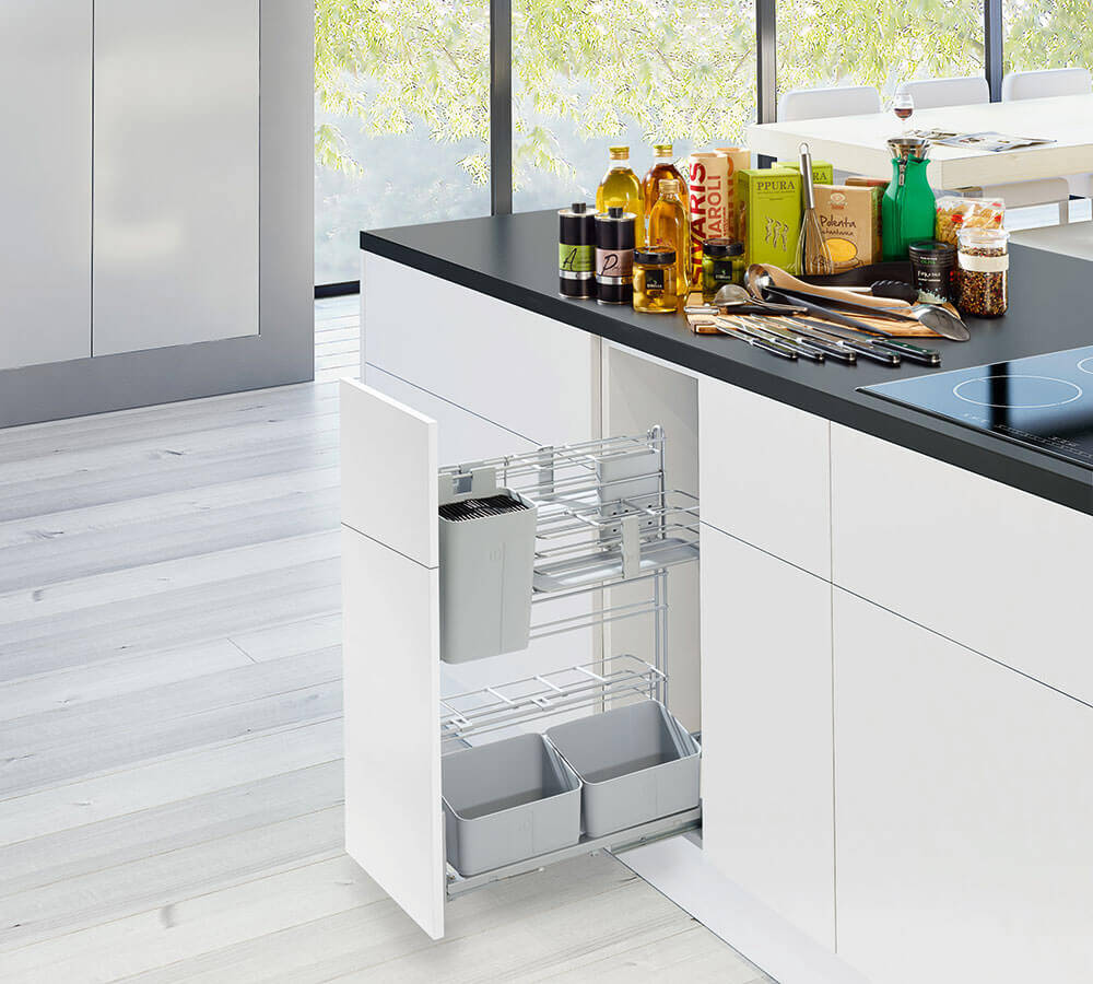 Extraíble COOKINGAGENT frente fijo, para gabinete inferior, acabado gris