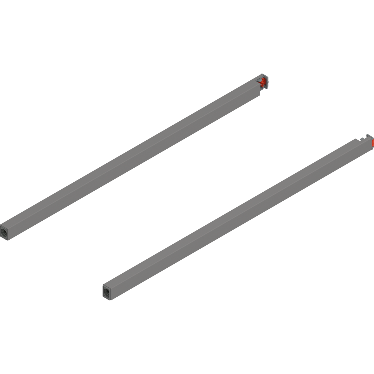 Juego de galerías MERIVOBOX, medida 500 mm, gris indium mate