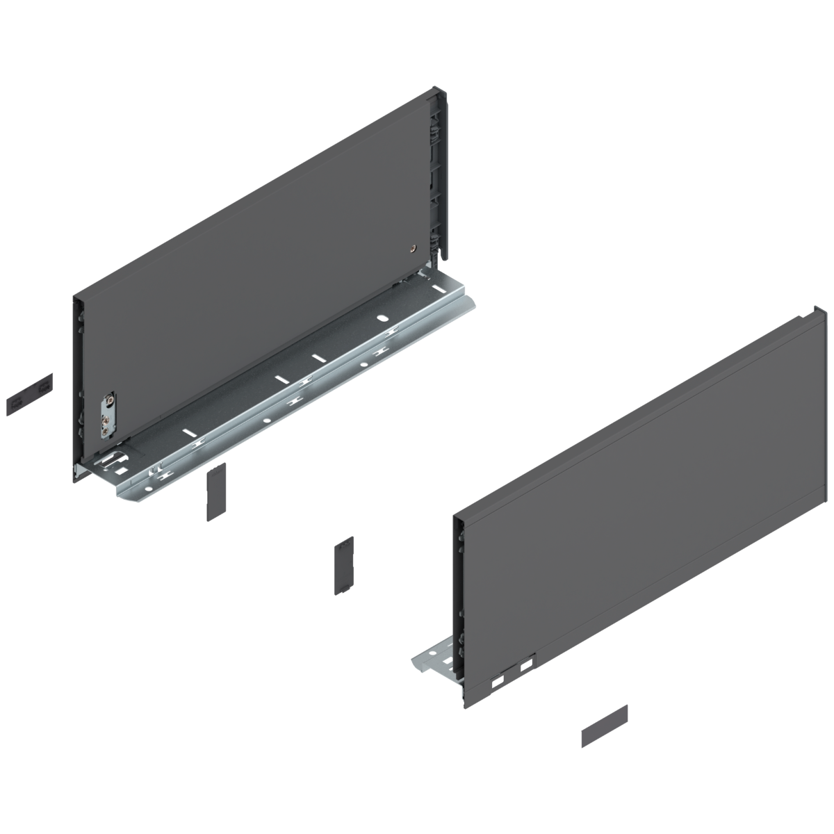 Costados LEGRABOX, altura C, longitud 400 mm, gris orión mate