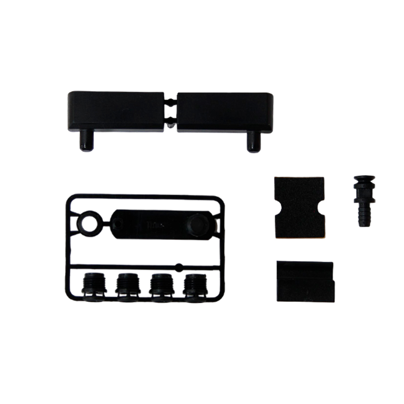 Bisagra plástica para vidrio 3-4mm., negro