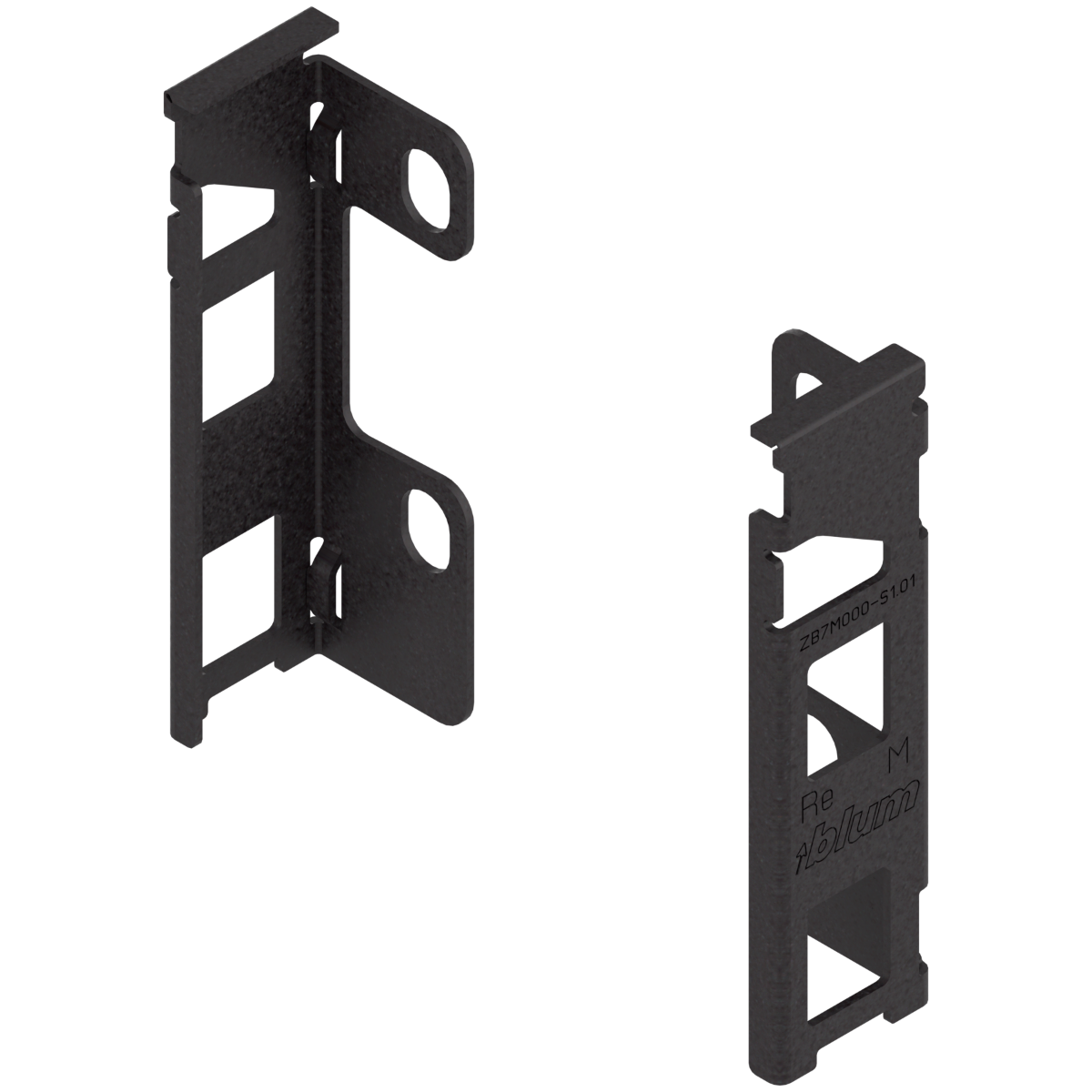 Brackets posteriores LEGRABOX, altura M, negro terra mate