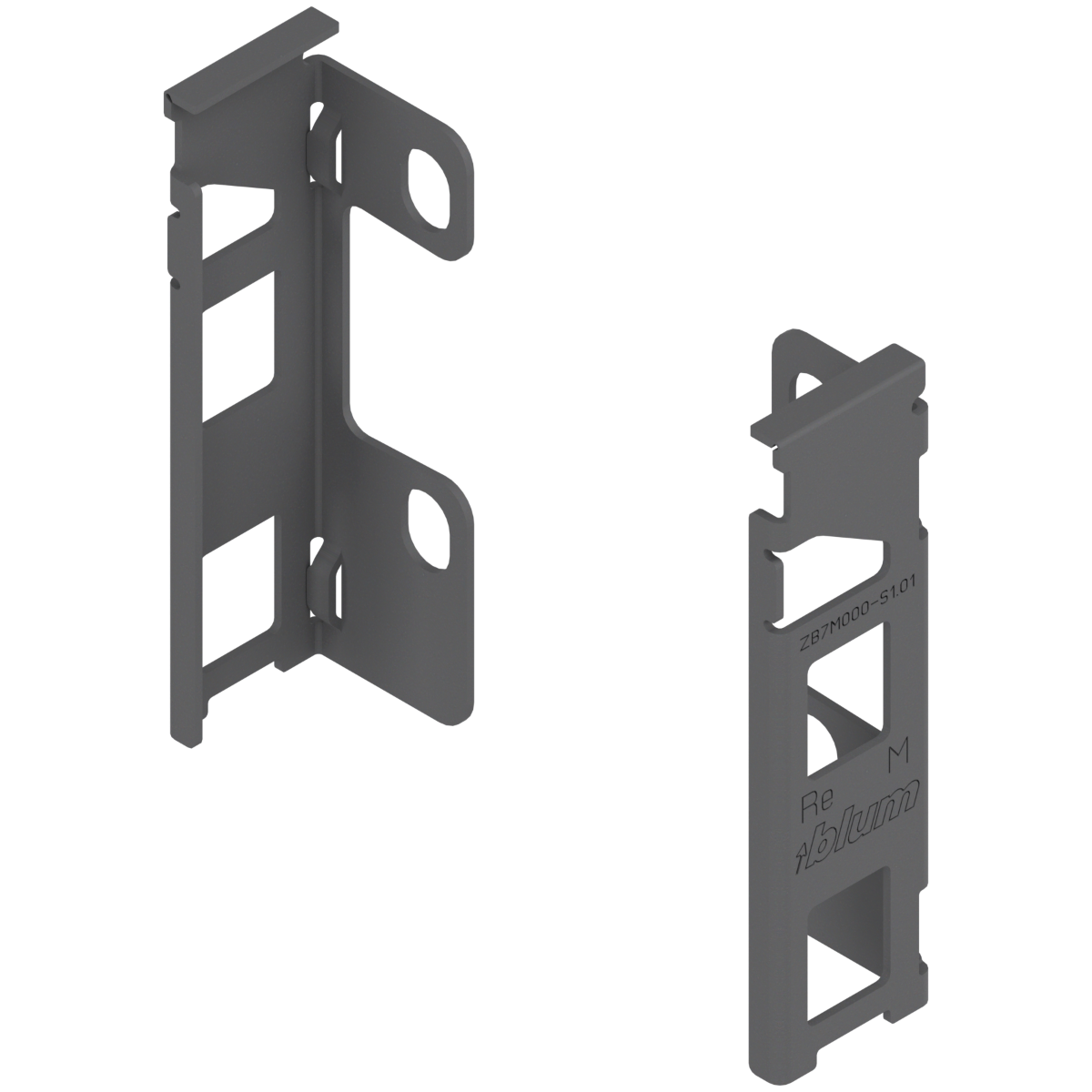Brackets posteriores LEGRABOX, altura M, gris ORION.
