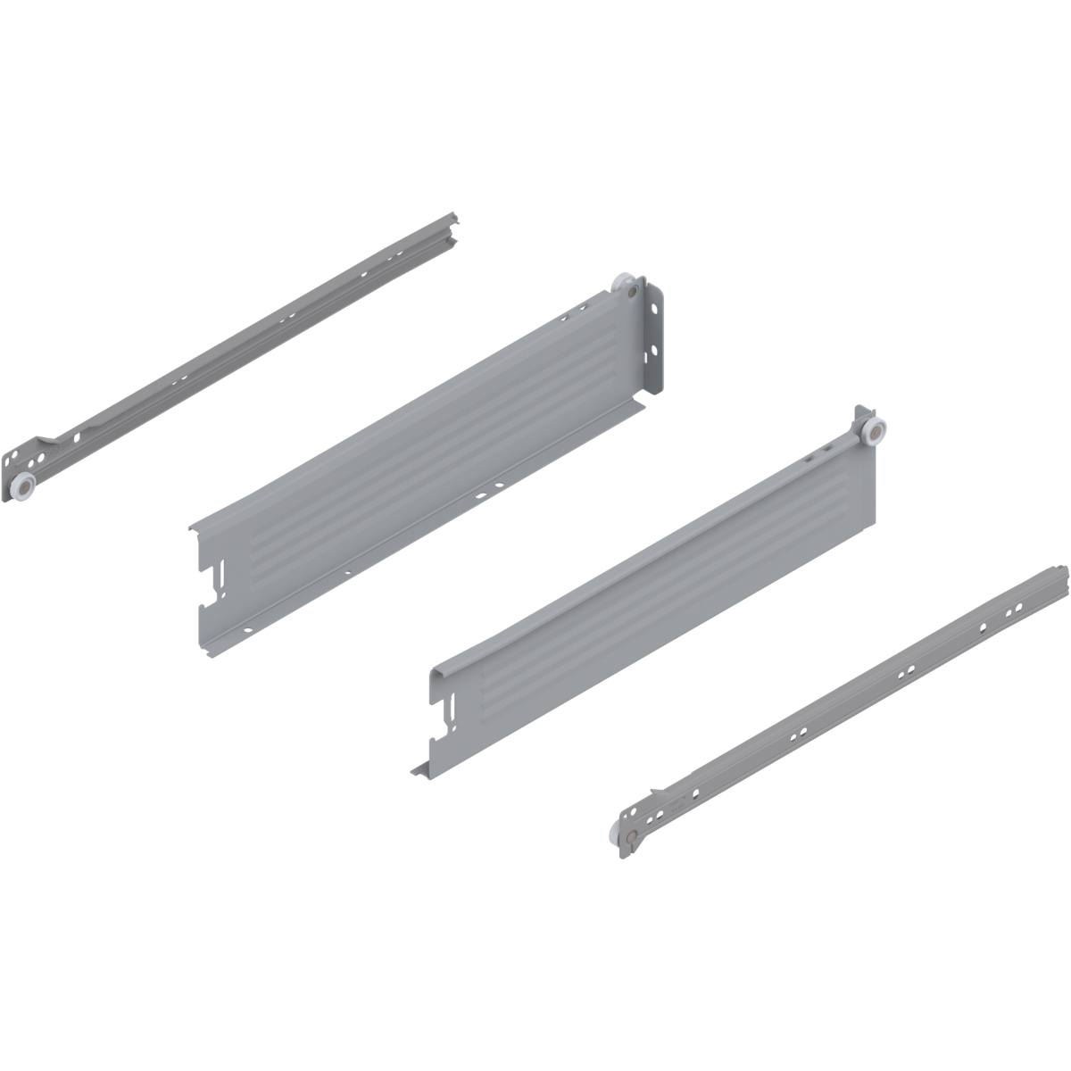 Juego de costados y correderas METABOX, altura M, 550mm, gris