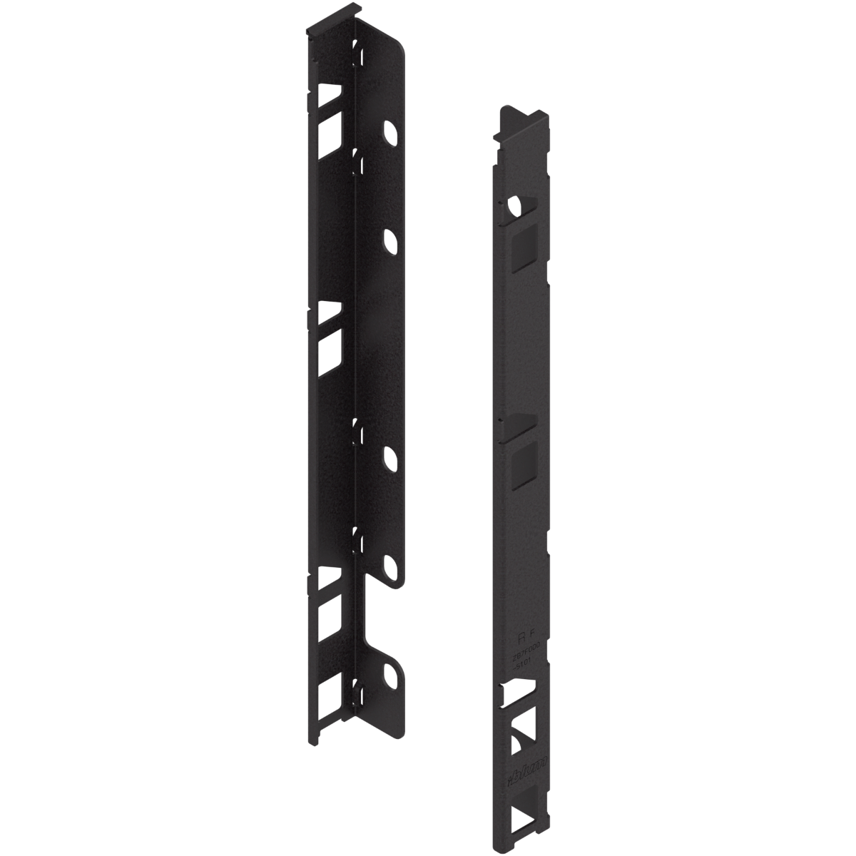 Brackets posteriores LEGRABOX, altura F, negro terra mate