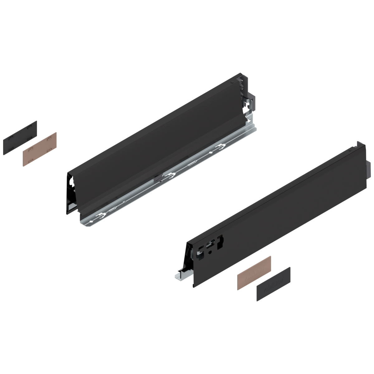 Costados y tapas TANDEMBOX antaro, color negro terra