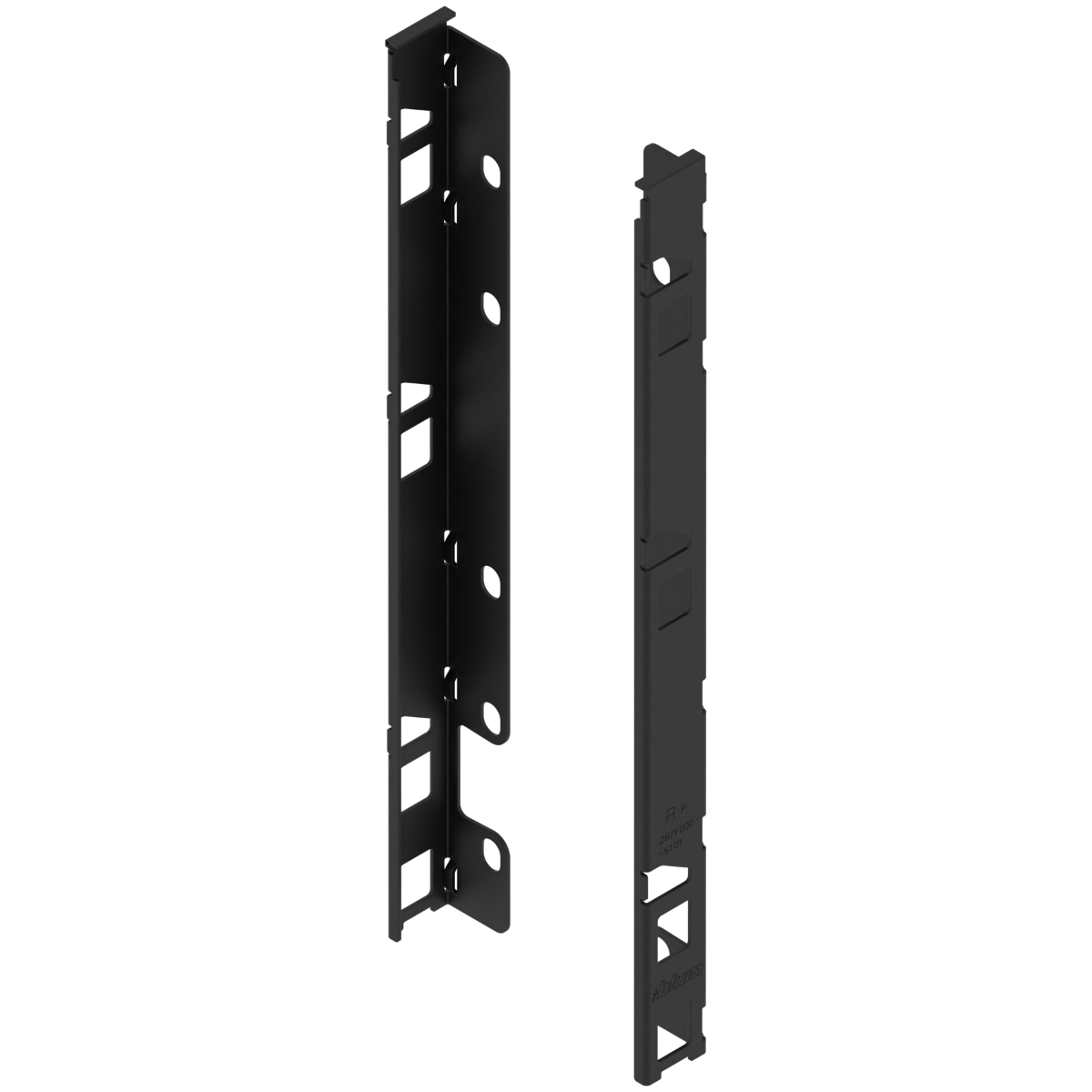 Brackets posteriores LEGRABOX, altura F, negro carbón mate