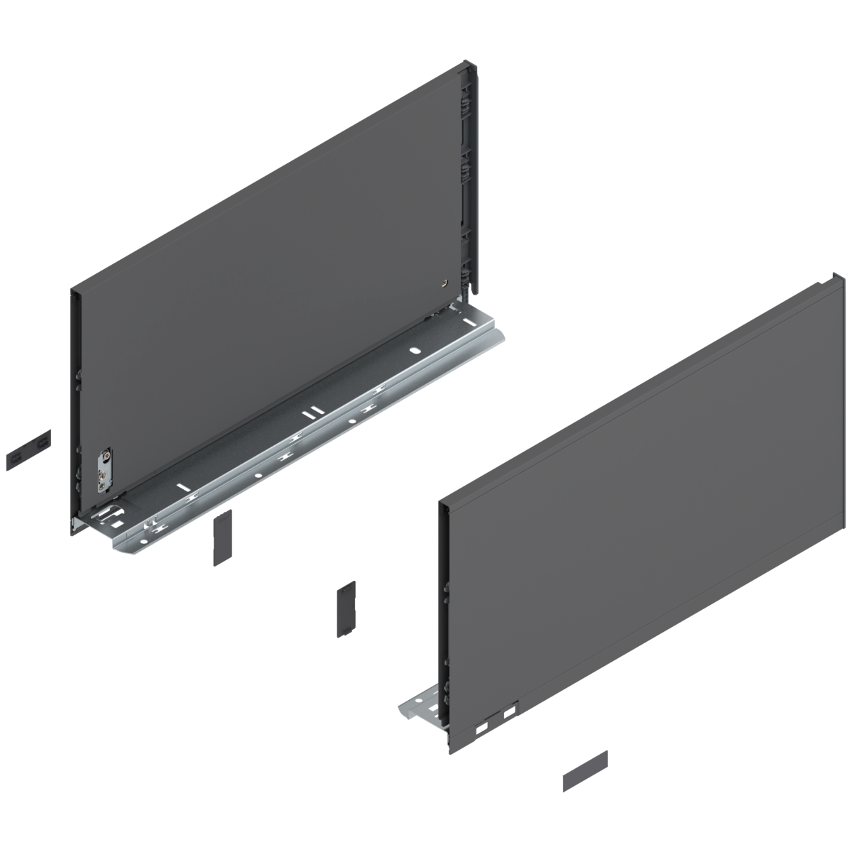 Costados LEGRABOX, altura F, longitud 500mm, gris ORION.