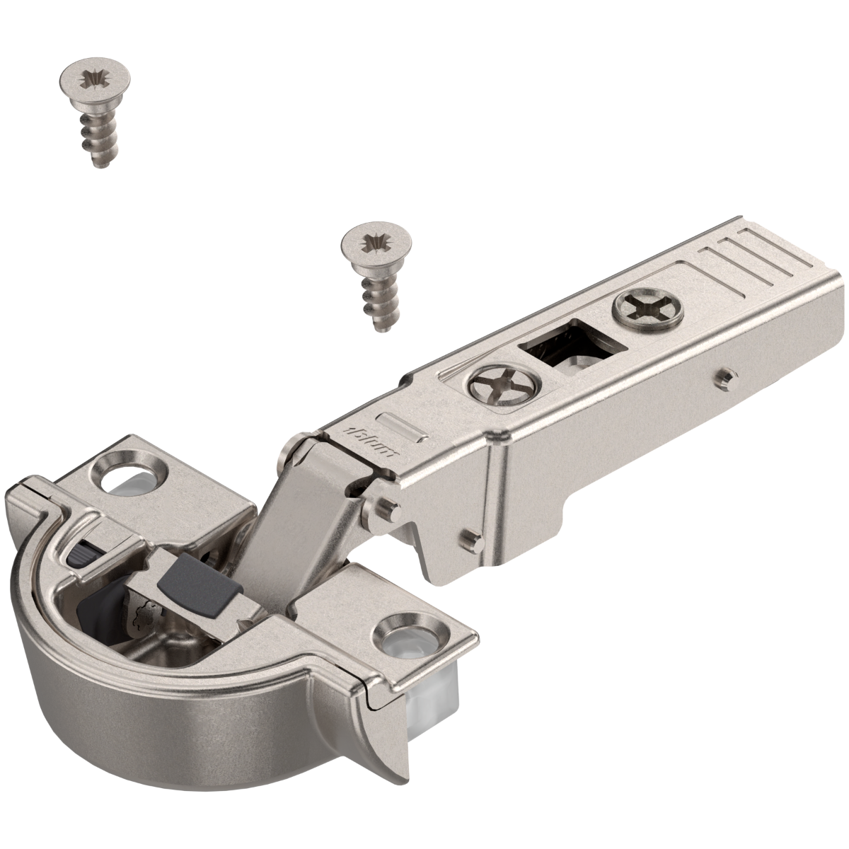 Bisagra CLIP top BLUMOTION 95° para marcos angostos, con muelle, para atornillar (cubrimiento total)