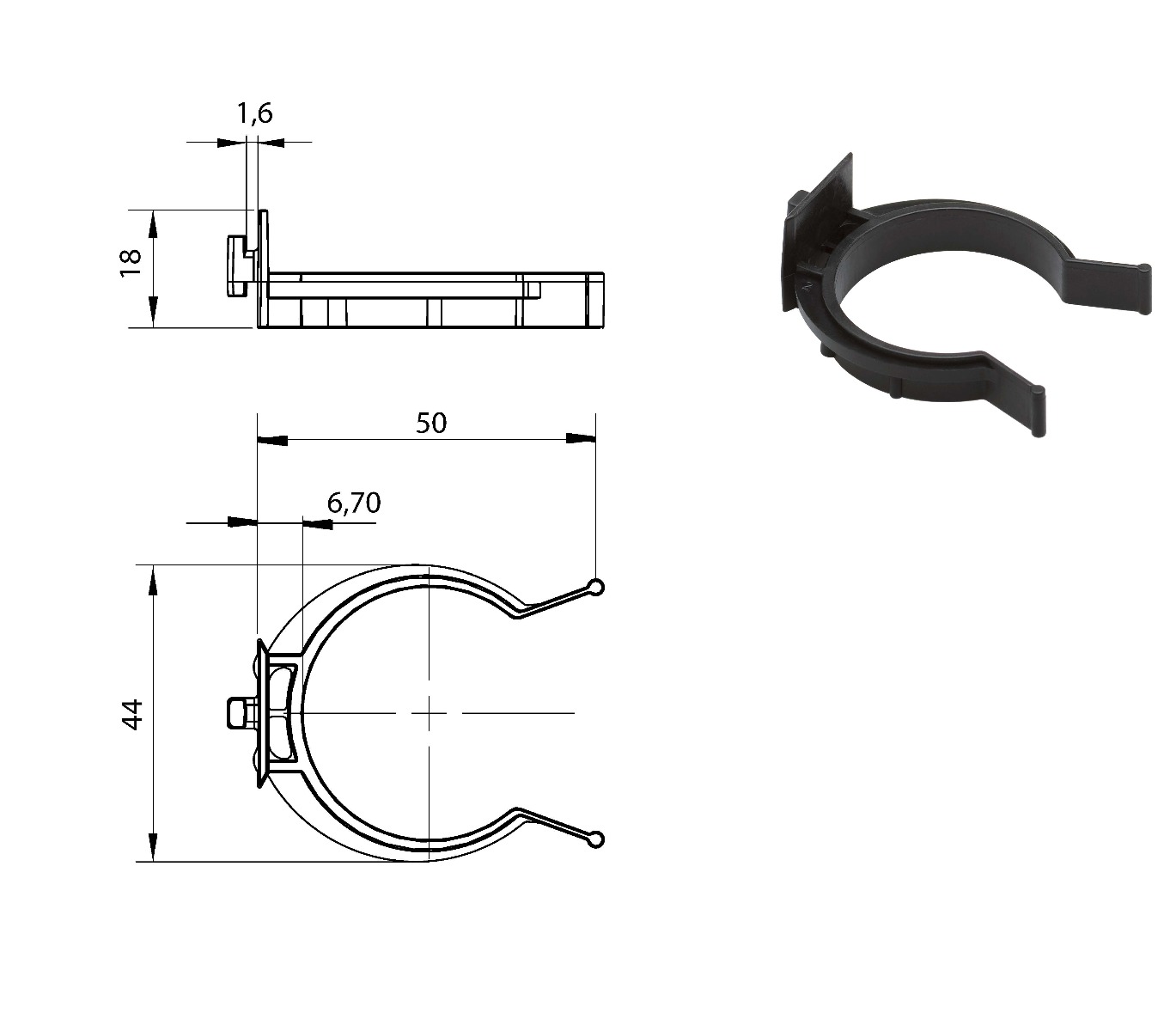 CLIP conexión pata/zoclo