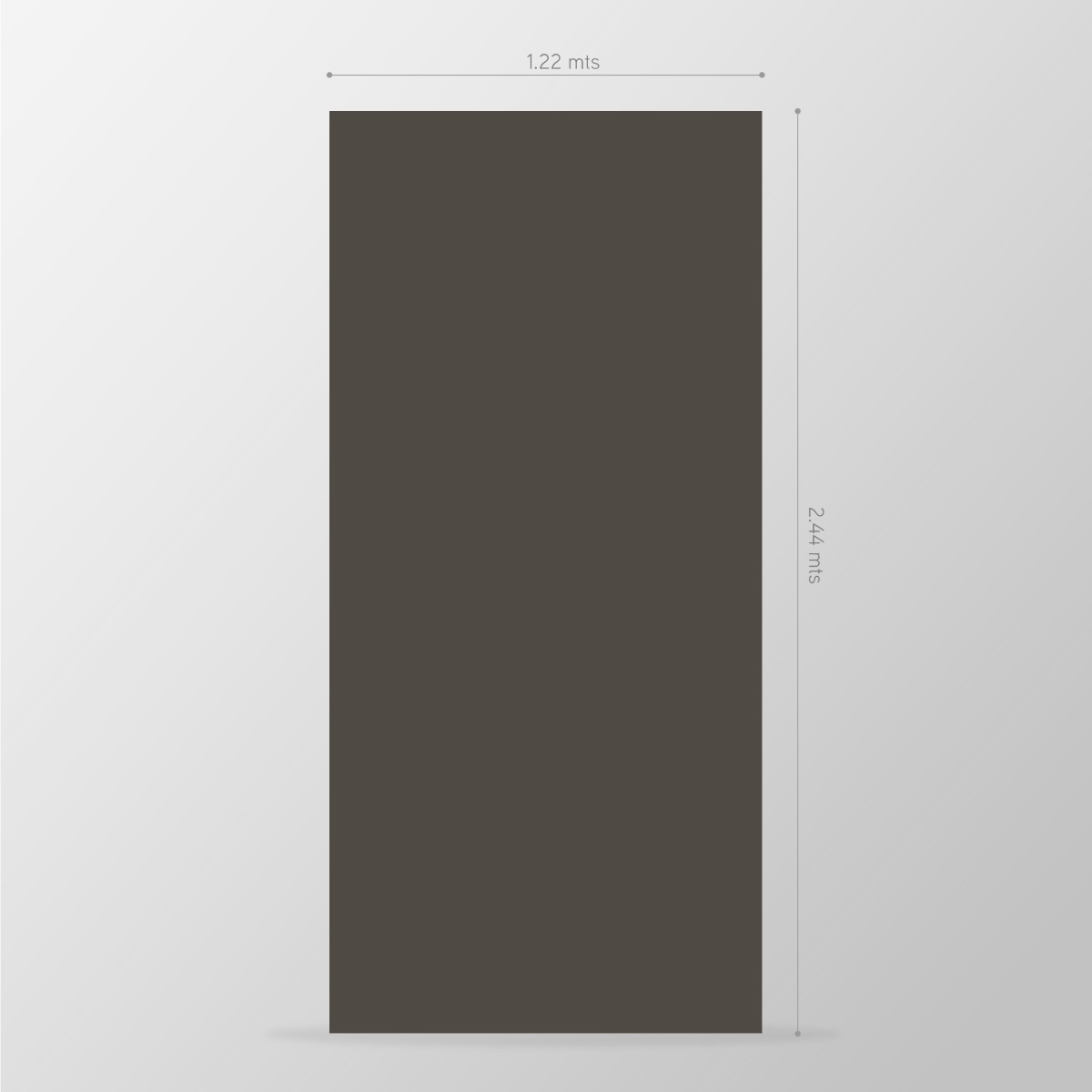 Tablero de MDF con laminado FENIX, Grigio Aragona y trascara HPL Graphite, formato 1.22 x 2.44 m