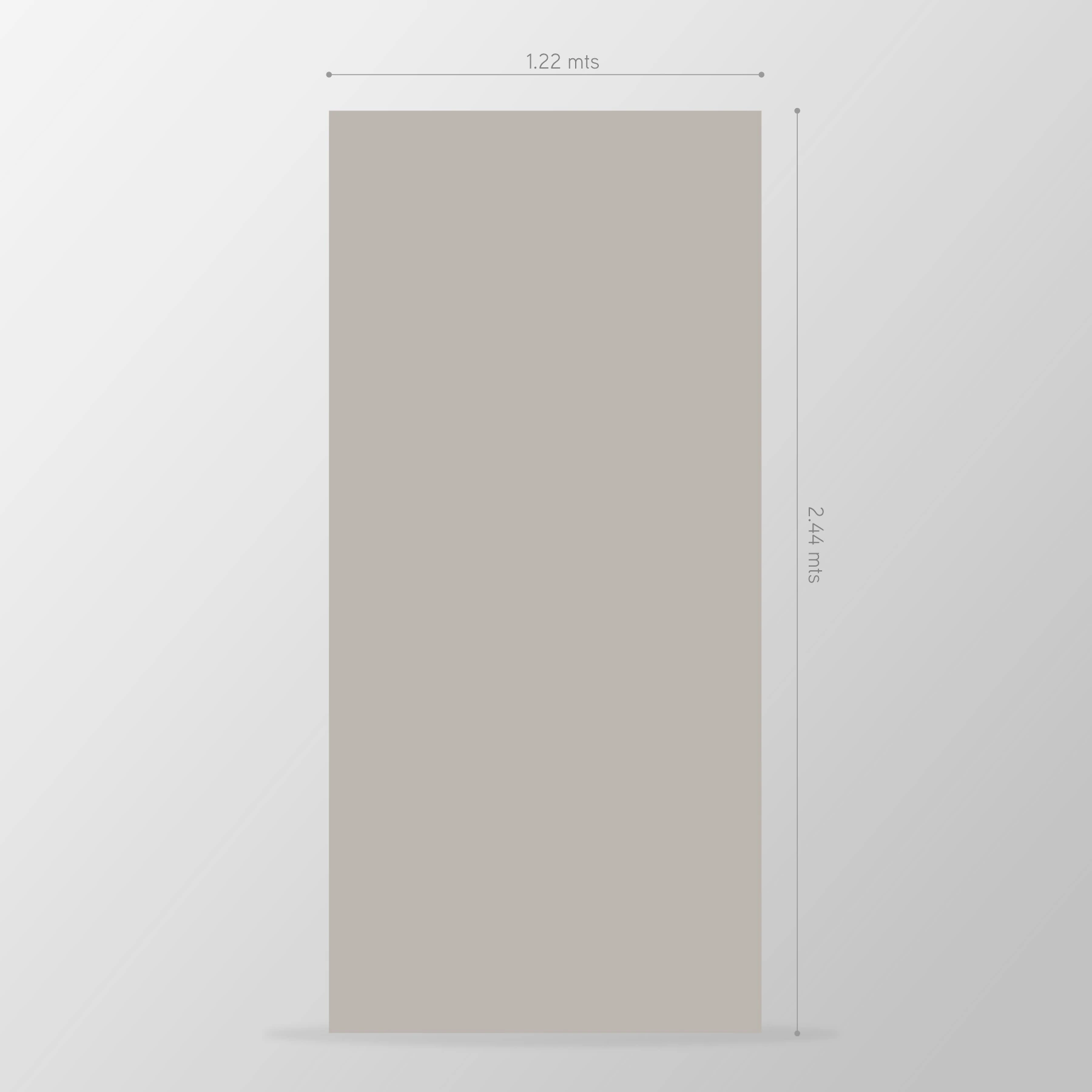 Tablero de MDF con laminado FENIX, Beige Arizona y trascara HPL Platinum, formato 1.22 x 2.44 m