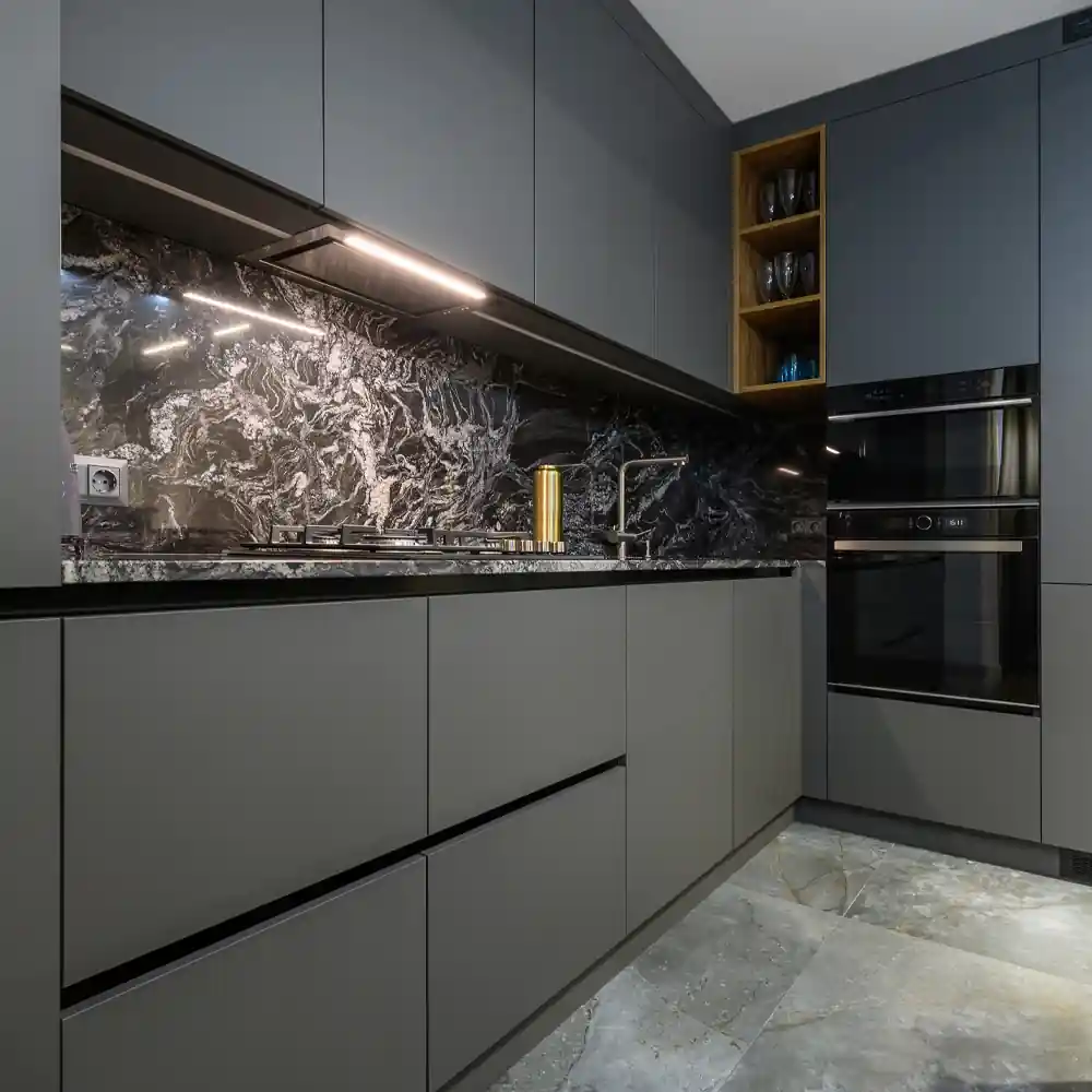 Panel FLUENT MATT mate color slate, color gris ocuro