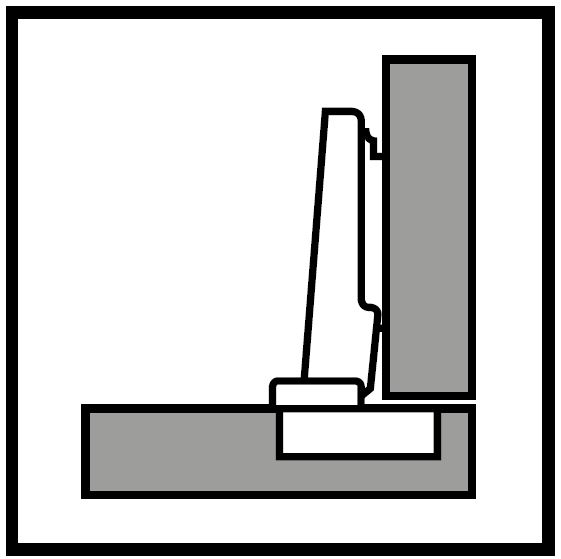 Bisagra Blum CLIP top BLUMOTION 107º BCOR con recubrimiento anticorrosivo, con muelle (cubrimiento total)