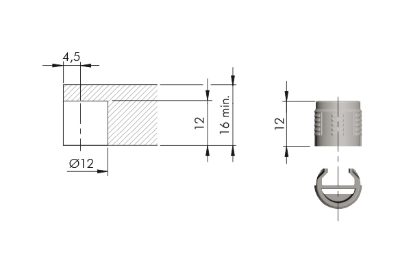 Soporte para entrepaño MAORI de montaje en superficie