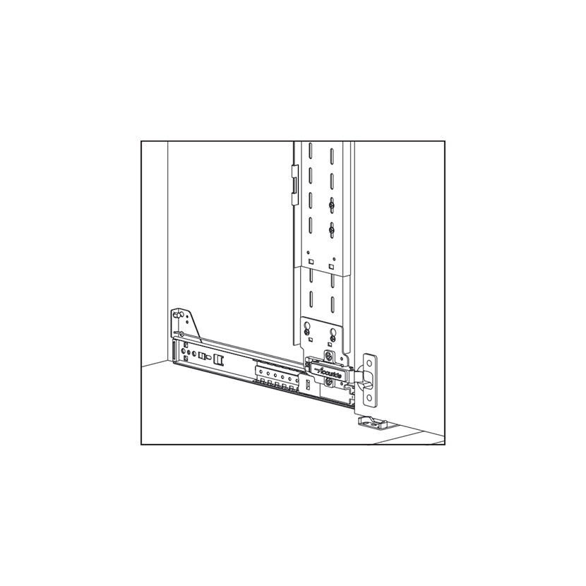 Barra estabilizadora para corredera 1432 para puerta insertable