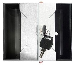 Contra de cerradura españoleta para mueble metálico, acabado  NEGRO