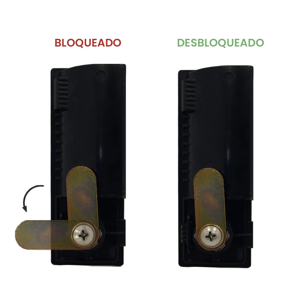 Cerradura con Jaladera para mueble metálico, acabado negro