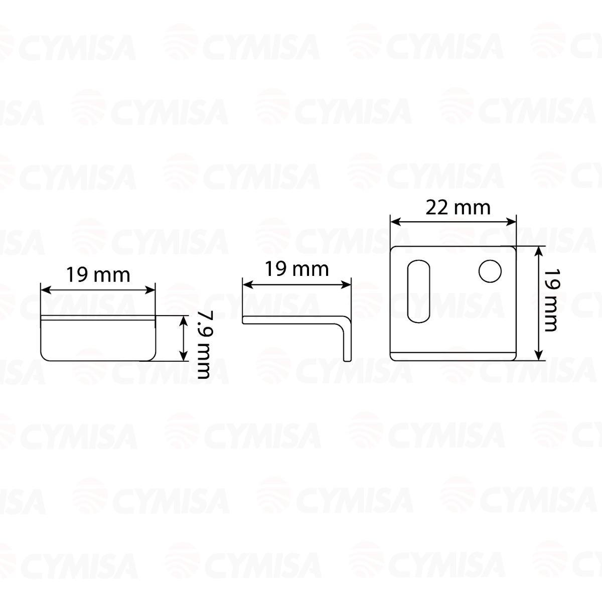 Cilindro para cerradura de 2 puertas de madera
