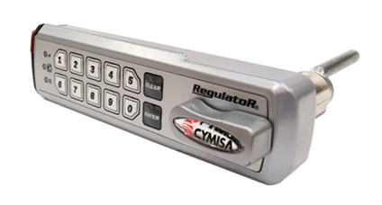 Cerradura eléctrica de combinación REGULATOR con perno sistema 100, color gris