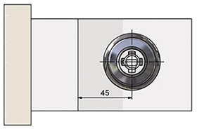 Cerradura para puertas corredizas de vidrio