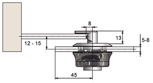 Cerradura para puertas corredizas de vidrio