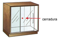 Cerradura para puertas corredizas de vidrio