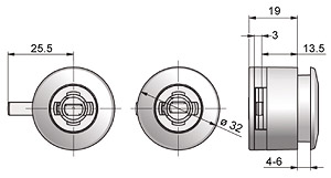 Cerradura para una puerta de vidrio