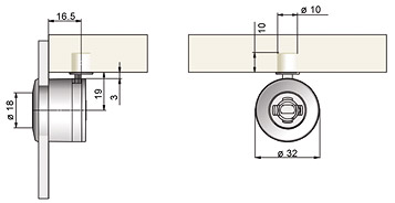 Cerradura para una puerta de vidrio