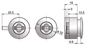Cerradura para 1 puerta de vidrio
