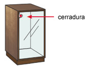 Cerradura para una puerta de vidrio