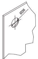 Cerradura dos puertas de Vidrio