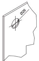 Cerradura para 2 puertas de Vidrio