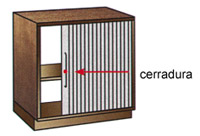 Cerradura para persiana,  derecha