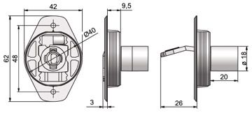 Cerradura para puertas corredizas de madera