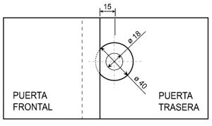 Cerradura para puertas corredizas de madera