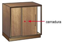 Cerradura para puertas corredizas de madera