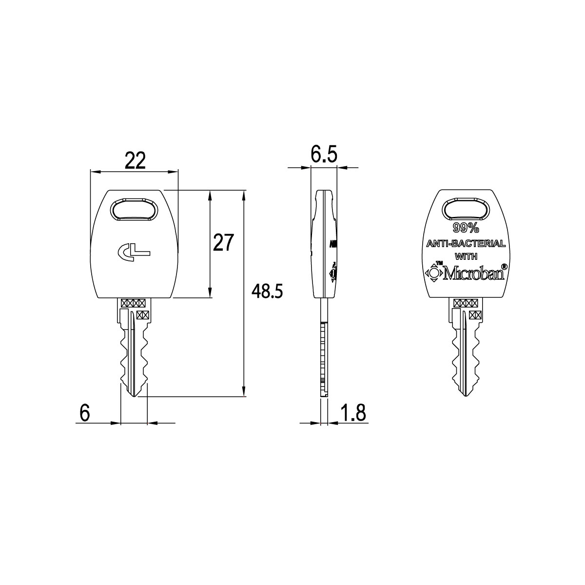Llave decodificadora para cerradura RIVEN