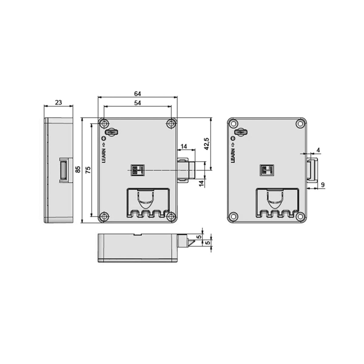 Cerradura electrónica FINGER PRO de huella digital para locker o mueble