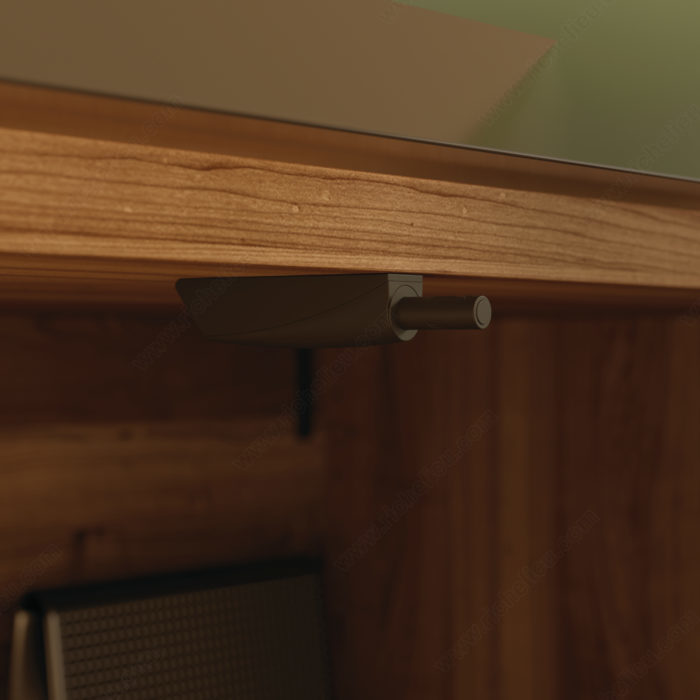 Sistema de apertura K-PUSH TECH para puerta gabinete, color antracita