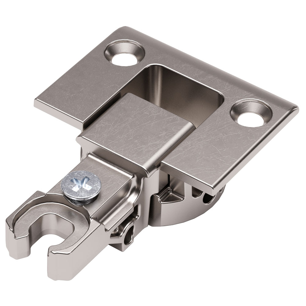 Bisagra KIMANA de 90º para puerta tipo secreter, acabado zinc niquelado