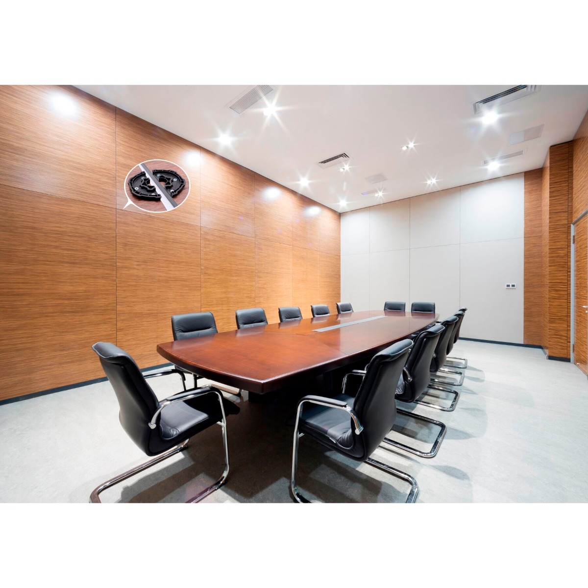 Sistema de unión STRIPLOX 180D 114 mm, para unión de dos cubiertas, color negro