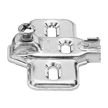 Placa de montaje en cruz para bisagra MODUL, altura 0mm, para atornillar.
